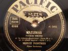 12 78RPM - MARIE PANTHES - FREDERIC CHOPIN 